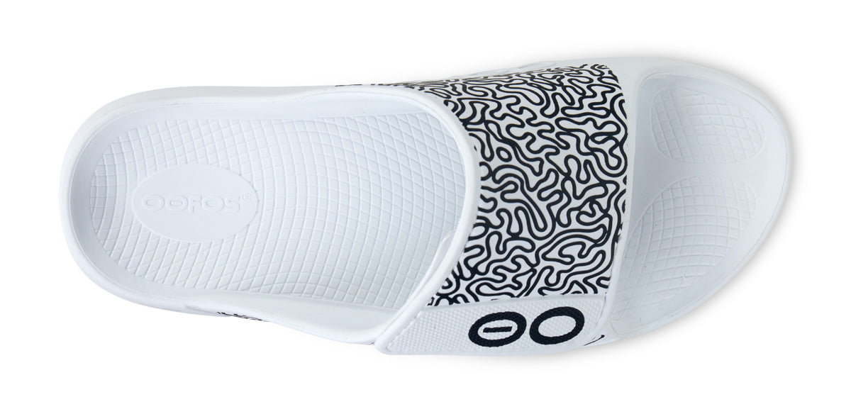 OOFOS OOahh Sport Flex Limited White Labyrinth