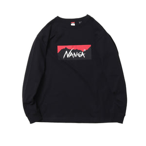 NANGA ECO HYBRID BOX LOGO L/S TEE