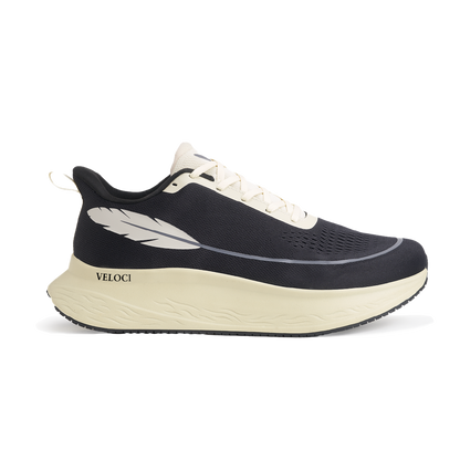 VELOCI ASCENT RUNNING SHOES (Black&Cream)