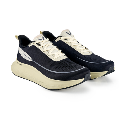VELOCI ASCENT RUNNING SHOES (Black&Cream)