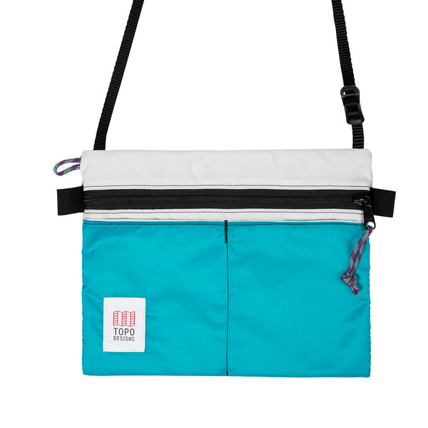 Topo Designs Accessory Shoulder Bag - White Turquoise