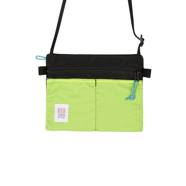 Topo Designs Accessory Shoulder Bag - Black Neon Yellow